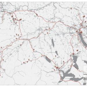 Waste Material Dispersion: Routes from Zurich across Switzerland